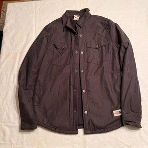 Men's North Face Dark Gray Fleece-lined twill jacket Size S